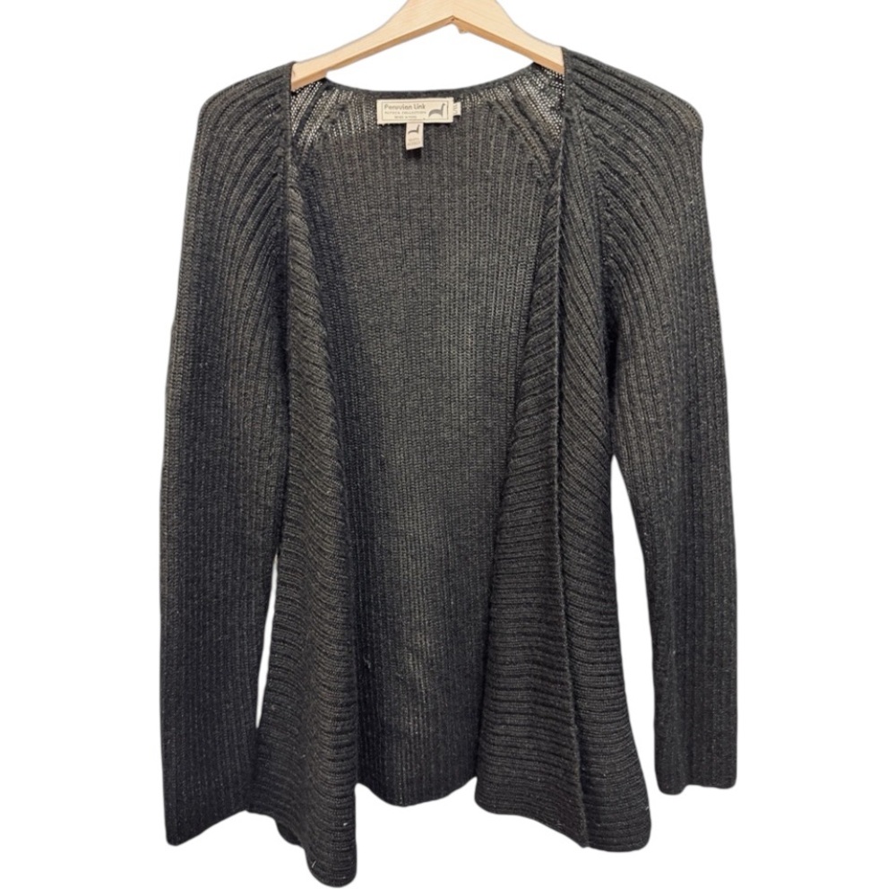 Peruvian Link 100% Alpaca Knit Cardigan Sweater Peru L/XL
